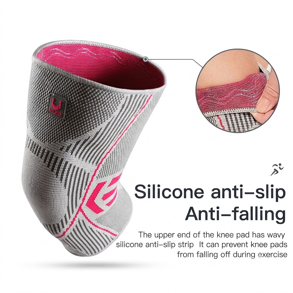Knee Sleeve Pair - Rodilleras deportivas VILICO, antideslizantes, cómodas de