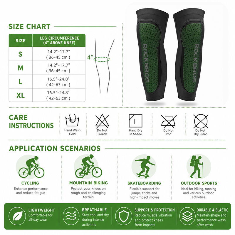 ROCKBROS-Protector de piernas  - Knee Sleeve Pair reseña y precio